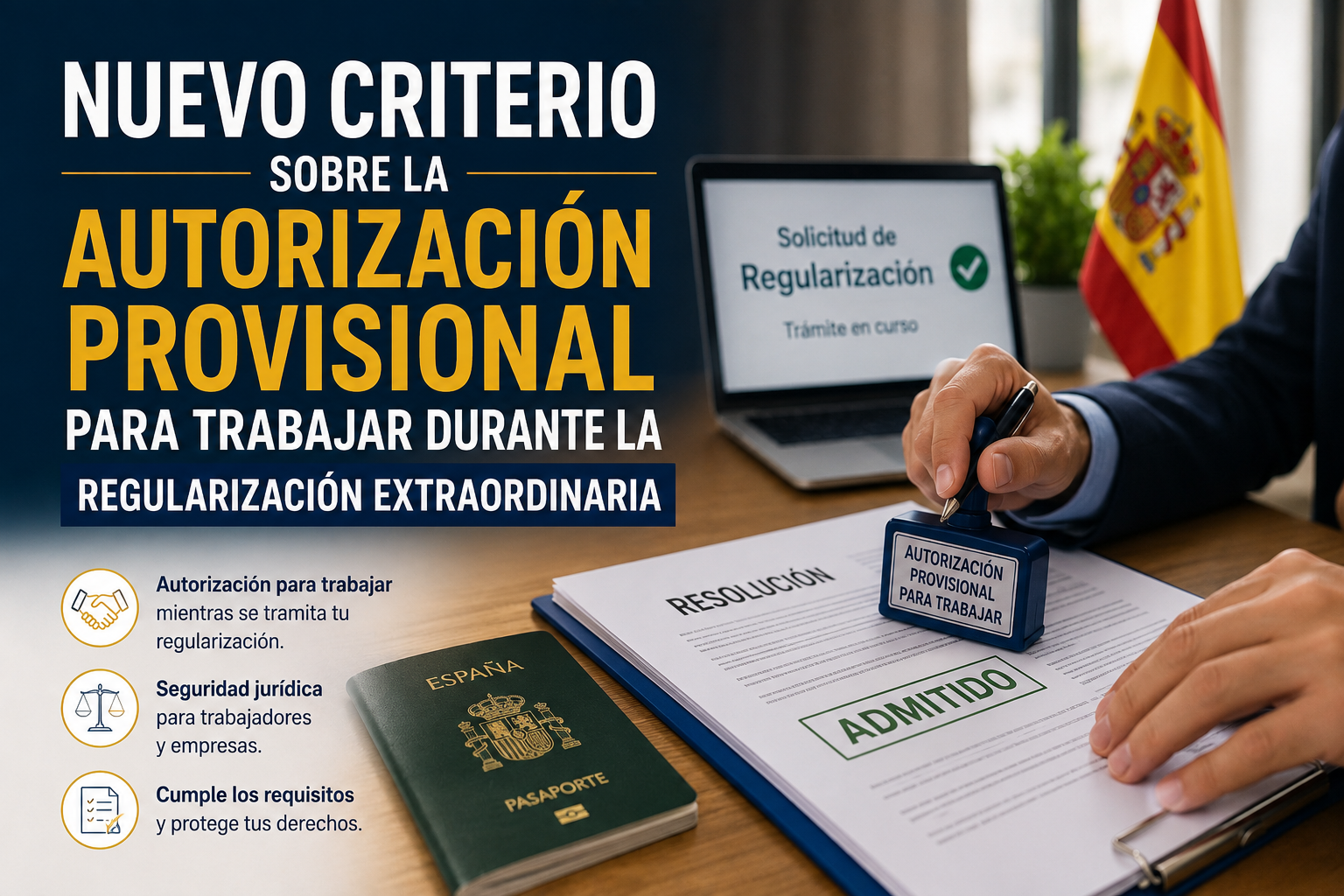 Longobardo Pérez | Permiso de Trabajo durante la regularización extraordinaria