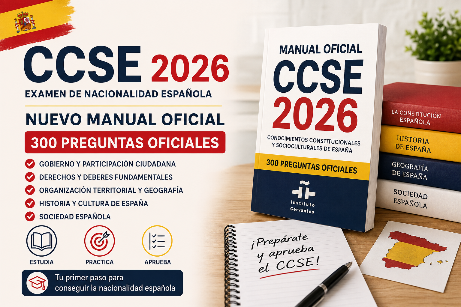 Longobardo Pérez | CCSE 2026: Aprobar el Examen de Nacionalidad Española