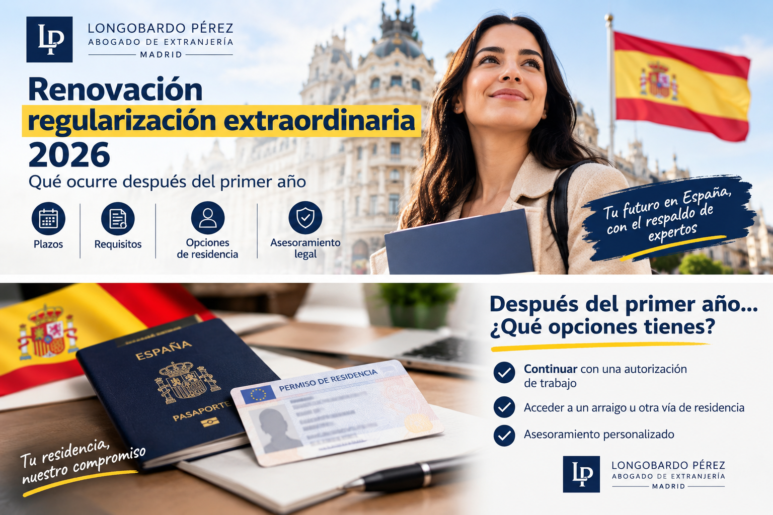 Longobardo Pérez | Renovación regularización extraordinaria 2026: qué ocurre después del primer año